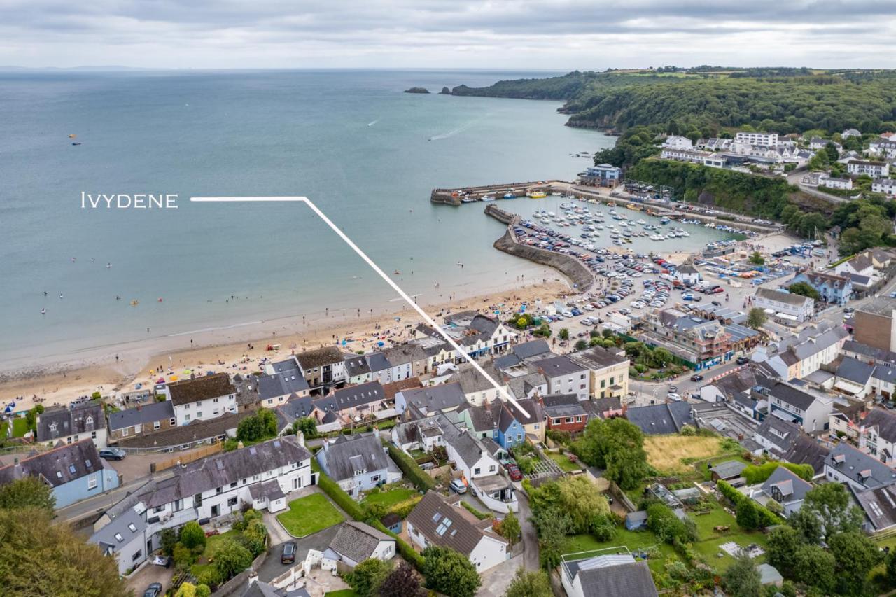 Ivydene - Beautiful Cottage, Stone Throw From Beach, Wonderful Sea Views Saundersfoot Ngoại thất bức ảnh